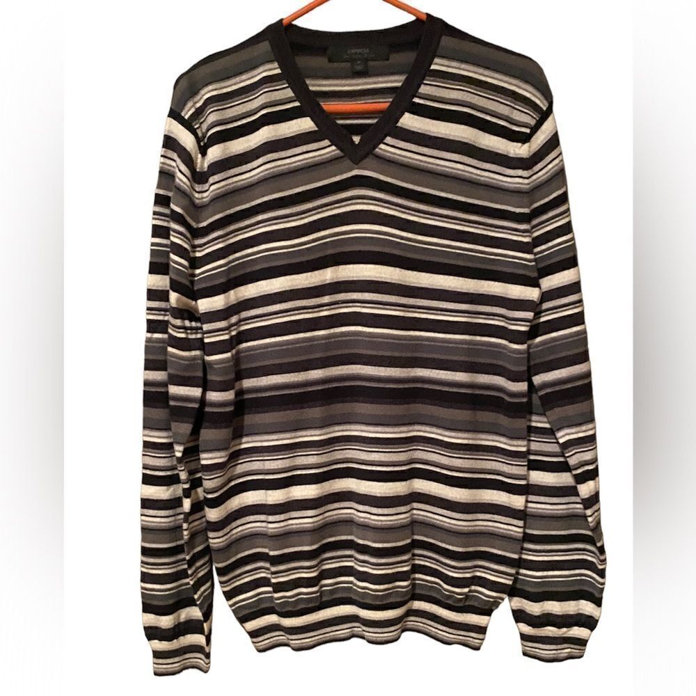 Express 100% Wool V Neck Men’s Sweater Size Medium